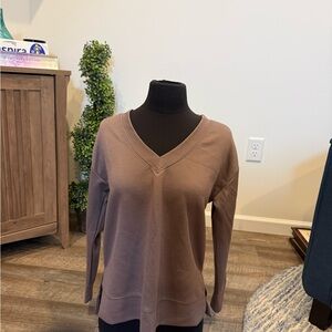 Danskin Women’s Brown Basic Long Sleeve Shirt XS